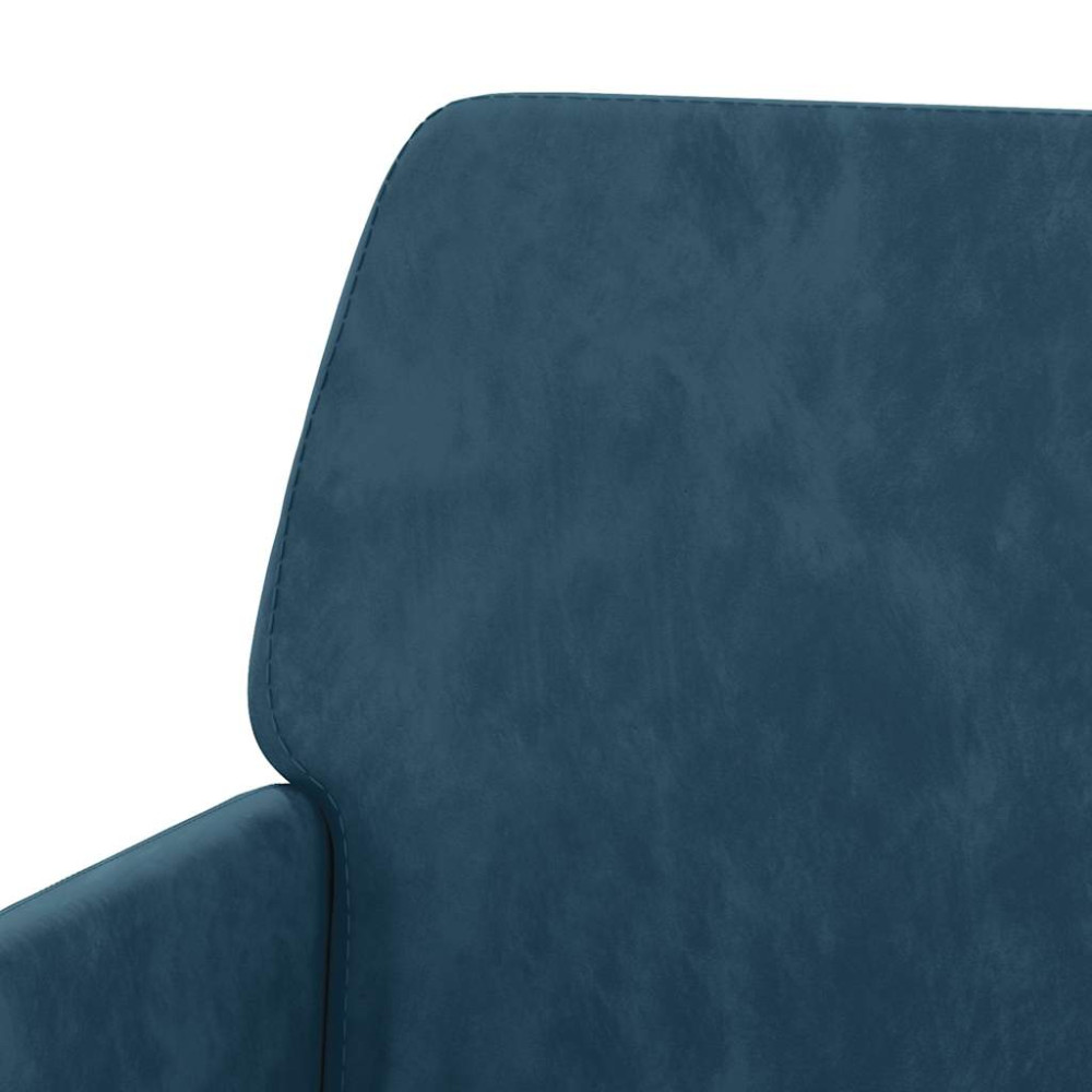 Produktbild för Bänk blå 108x79x79 cm sammet