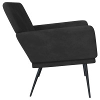 Produktbild för Bänk svart 108x79x79 cm sammet