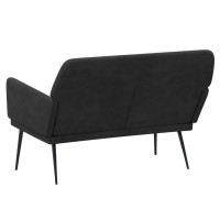 Produktbild för Bänk svart 108x79x79 cm sammet