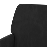 Produktbild för Bänk svart 108x79x79 cm sammet
