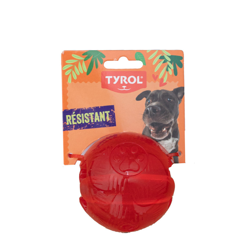 Produktbild för Hundleksak Play Strong boll Röd Tyrol 8 cm
