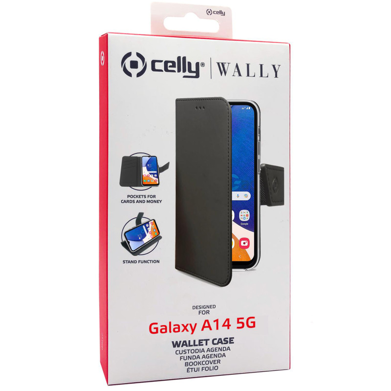 Produktbild för Wallet Case Galaxy A14 5G Svart