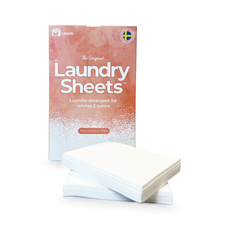 Produktbild för Laundry Sheets - 30 Tvättar Parfymfri