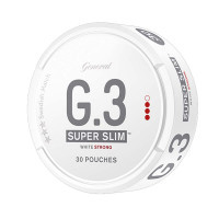 G.3 Super Slim White Portion Strong 5-pack (Utgånget datum)