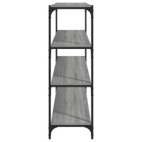 Produktbild för Bokhylla grå sonoma 100x33x100 cm konstruerat trä och stål