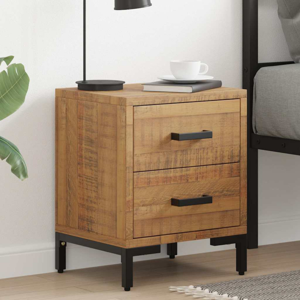 Produktbild för Sängbord 2 st 36x30x45 cm massiv furu