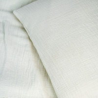 Produktbild för Påslakan Säng Muslin Ivory