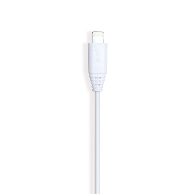 Produktbild för Laddkabel Lightning till USB-A 0.3m Vit Rund Kabel