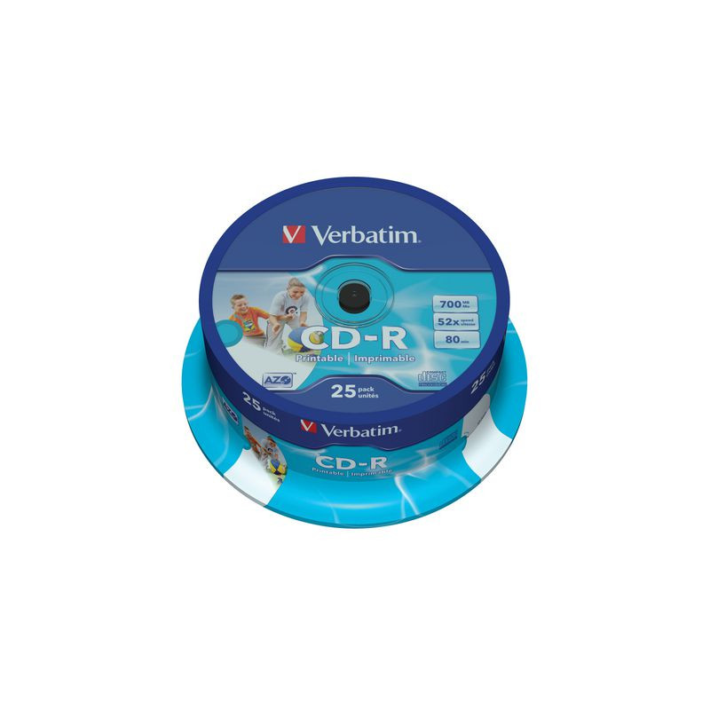Produktbild för CD-R VERBATIM Print Spindel 25/fp
