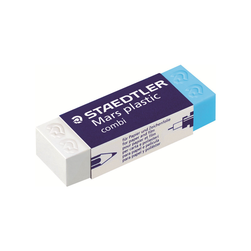 Produktbild för STAEDTLER rasoplast combi - radergummi - 4.3 x 1.9 x 1.3 cm - vit / blå