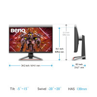 Produktbild för Benq 9H.LKTLA.TBE platta pc-skärmar 68,6 cm (27") 3840 x 2160 pixlar 2K Ultra HD LED Svart