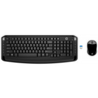 Miniatyr av produktbild för HP trådlöst tangentbord och mus 300 (OBS! Tyskt tangentbord)