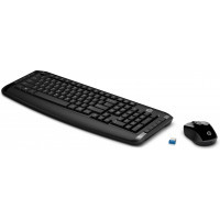 Miniatyr av produktbild för HP trådlöst tangentbord och mus 300 (OBS! Tyskt tangentbord)