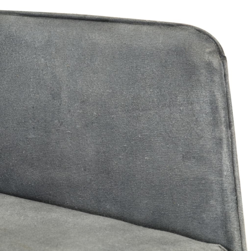Produktbild för Gungstol med fotpall grå vintage kanvas