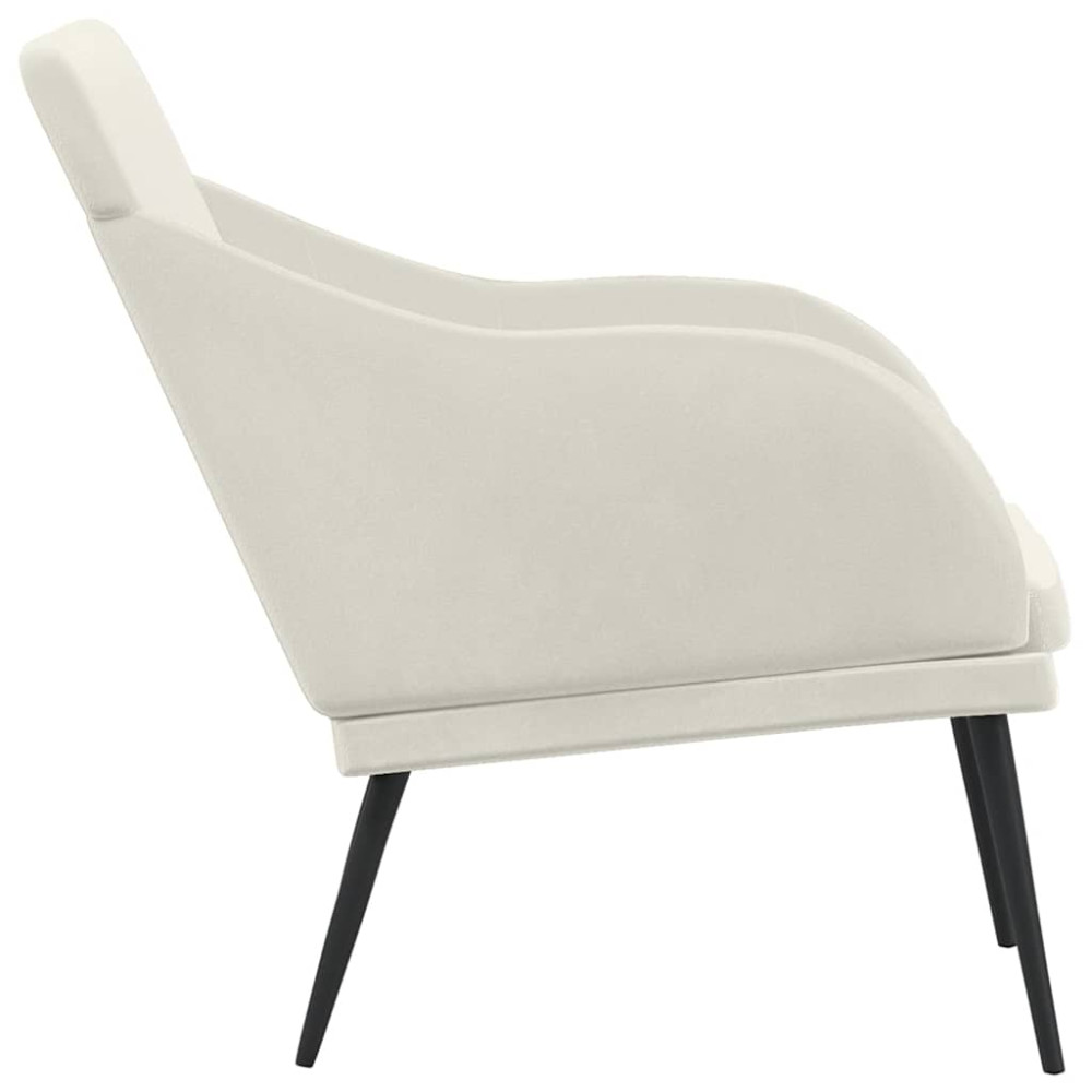 Produktbild för Bänk gräddvit 110x76x80 cm sammet