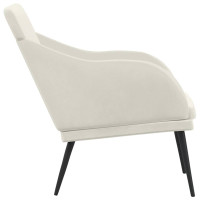 Produktbild för Bänk gräddvit 110x76x80 cm sammet