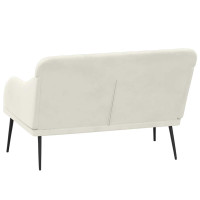 Produktbild för Bänk gräddvit 110x76x80 cm sammet