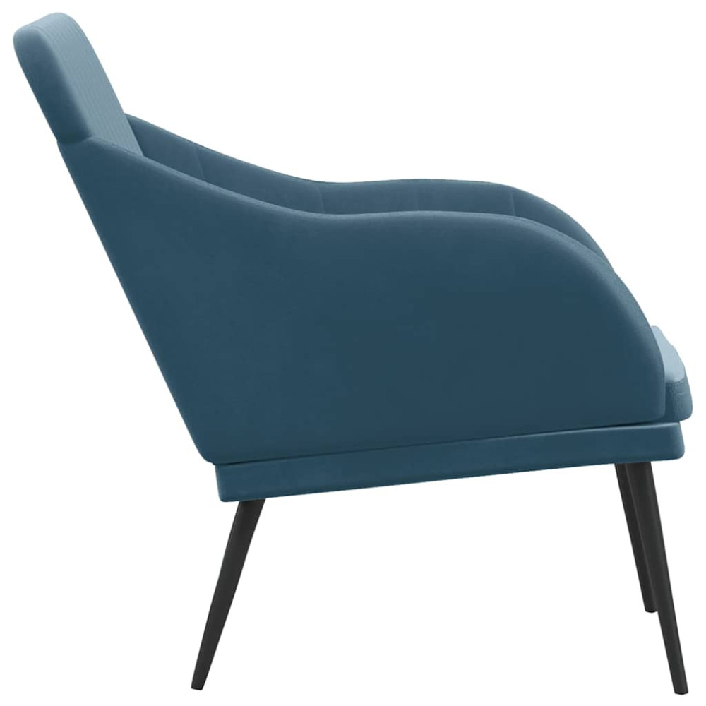 Produktbild för Bänk blå 110x76x80 cm sammet
