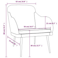 Produktbild för Fåtölj svart 63x76x80 cm sammet