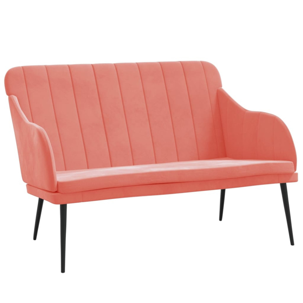 Produktbild för Bänk rosa 110x76x80 cm sammet