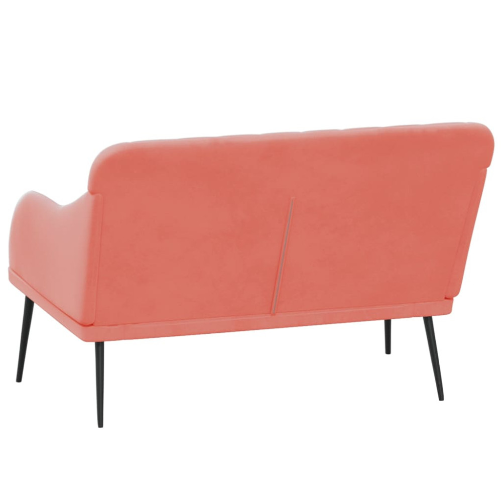 Produktbild för Bänk rosa 110x76x80 cm sammet