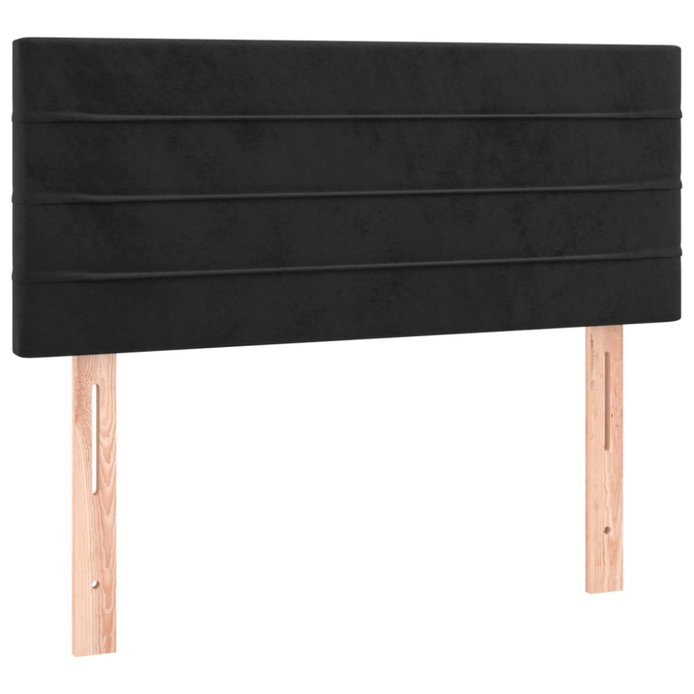 Produktbild för Ramsäng med madrass svart 80x200 cm sammet