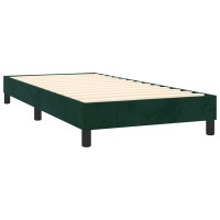 Produktbild för Ramsäng med madrass mörkgrön 80x200 cm sammet