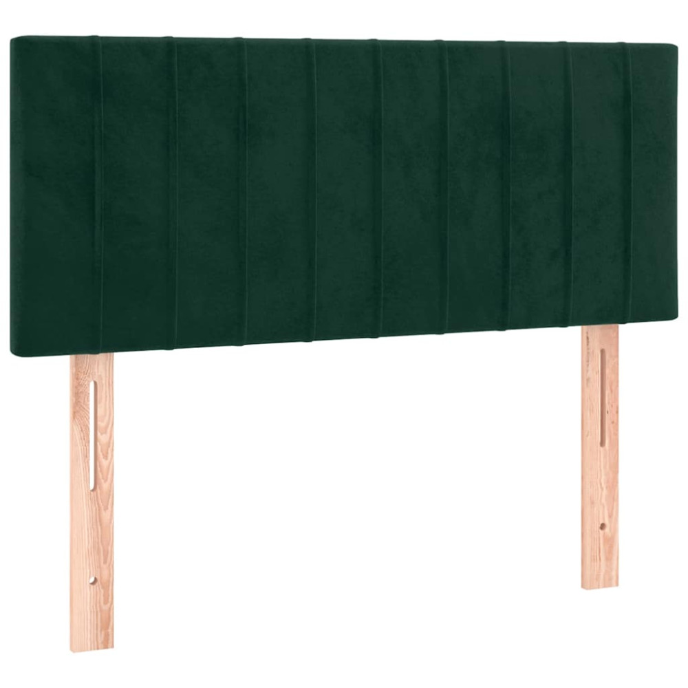 Produktbild för Ramsäng med madrass mörkgrön 80x200 cm sammet