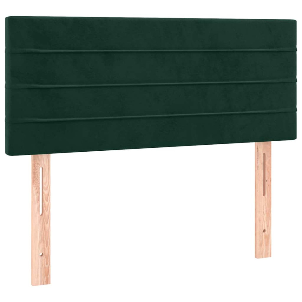 Produktbild för Ramsäng med madrass mörkgrön 80x200 cm sammet