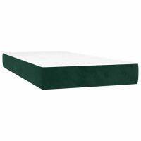 Produktbild för Ramsäng med madrass mörkgrön 80x200 cm sammet