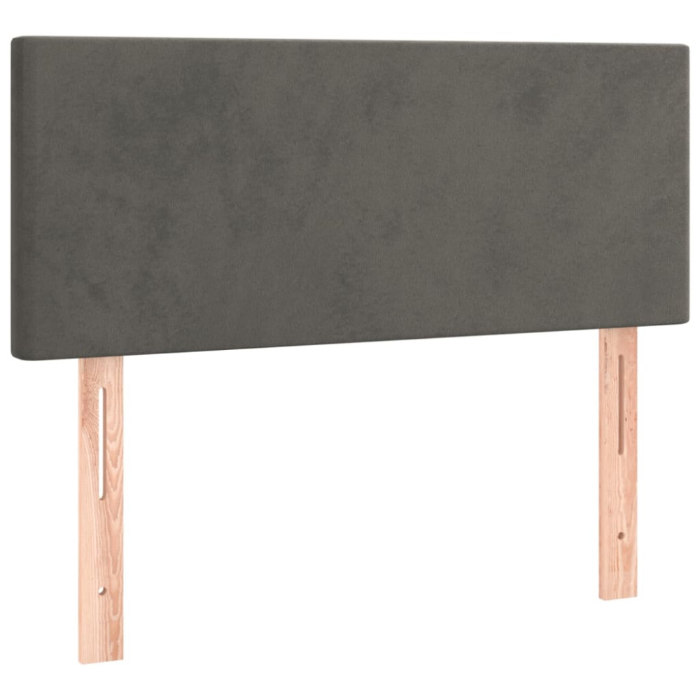 Produktbild för Ramsäng med madrass mörkgrå 80x200 cm sammet
