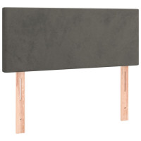 Produktbild för Ramsäng med madrass mörkgrå 80x200 cm sammet
