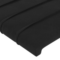 Produktbild för Sänggavel med kanter svart 183x16x78/88 cm sammet