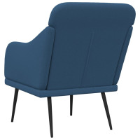 Produktbild för Fåtölj blå 63x76x80 cm tyg