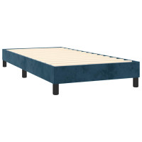 Produktbild för Ramsäng med madrass mörkblå 80x200 cm sammet