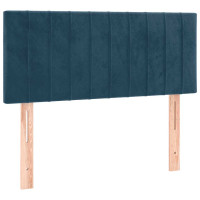 Produktbild för Ramsäng med madrass mörkblå 80x200 cm sammet