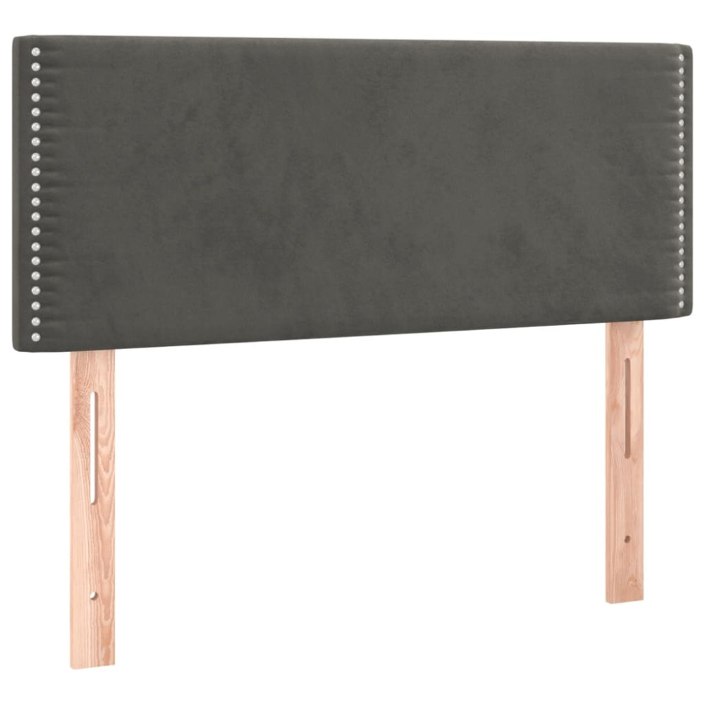 Produktbild för Ramsäng med madrass mörkgrå 120x200 cm sammet