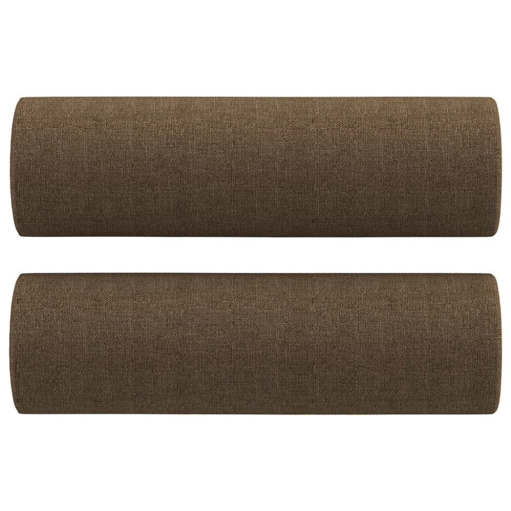Produktbild för 3-sitssoffa med kuddar&dynor brun 210 cm tyg