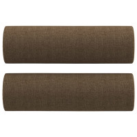 Produktbild för 3-sitssoffa med kuddar&dynor brun 210 cm tyg