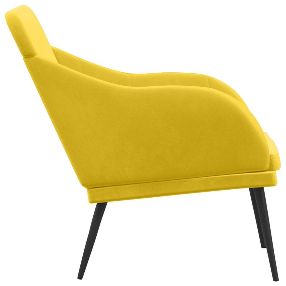 Produktbild för Bänk gul 110x76x80 cm sammet