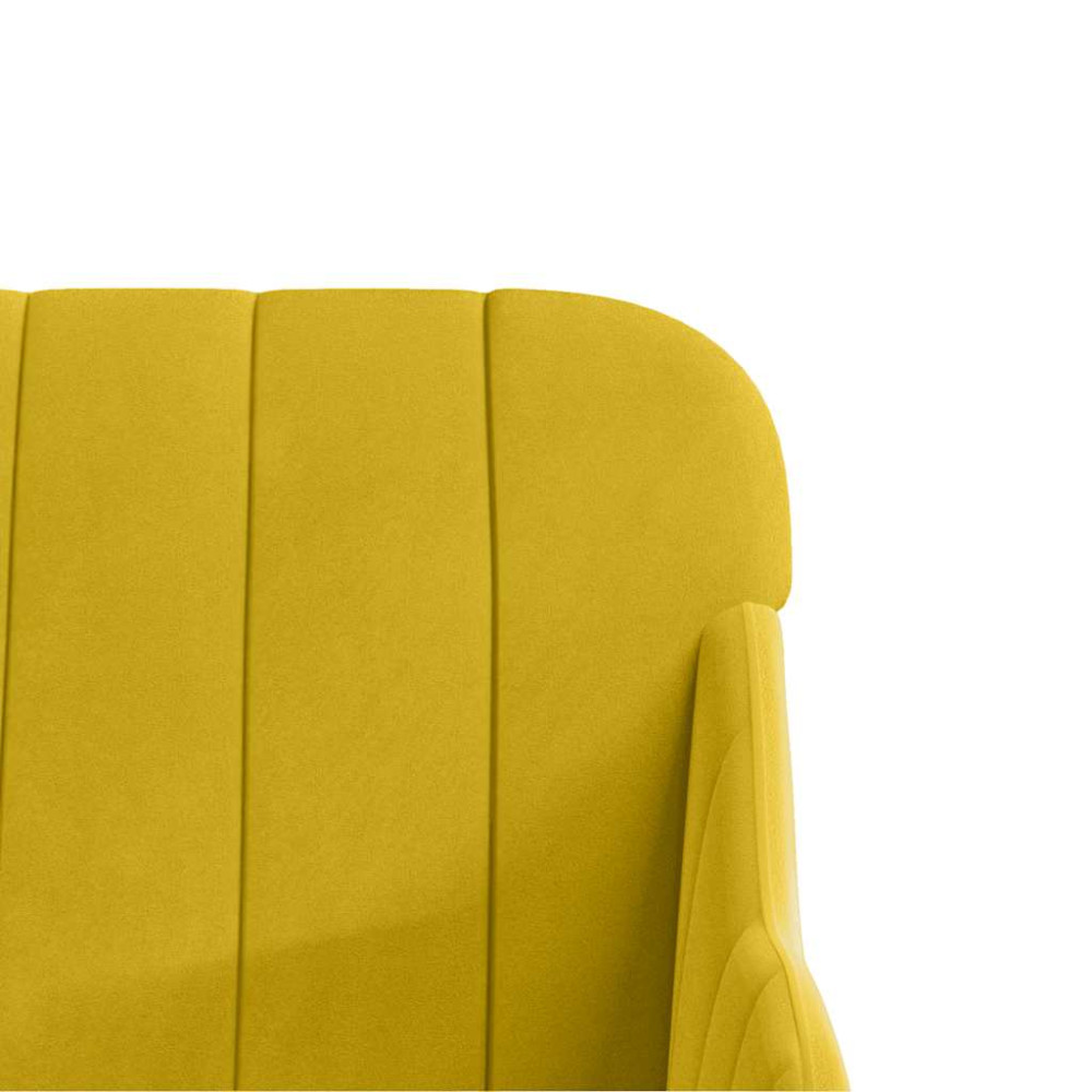 Produktbild för Bänk gul 110x76x80 cm sammet