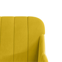 Produktbild för Bänk gul 110x76x80 cm sammet