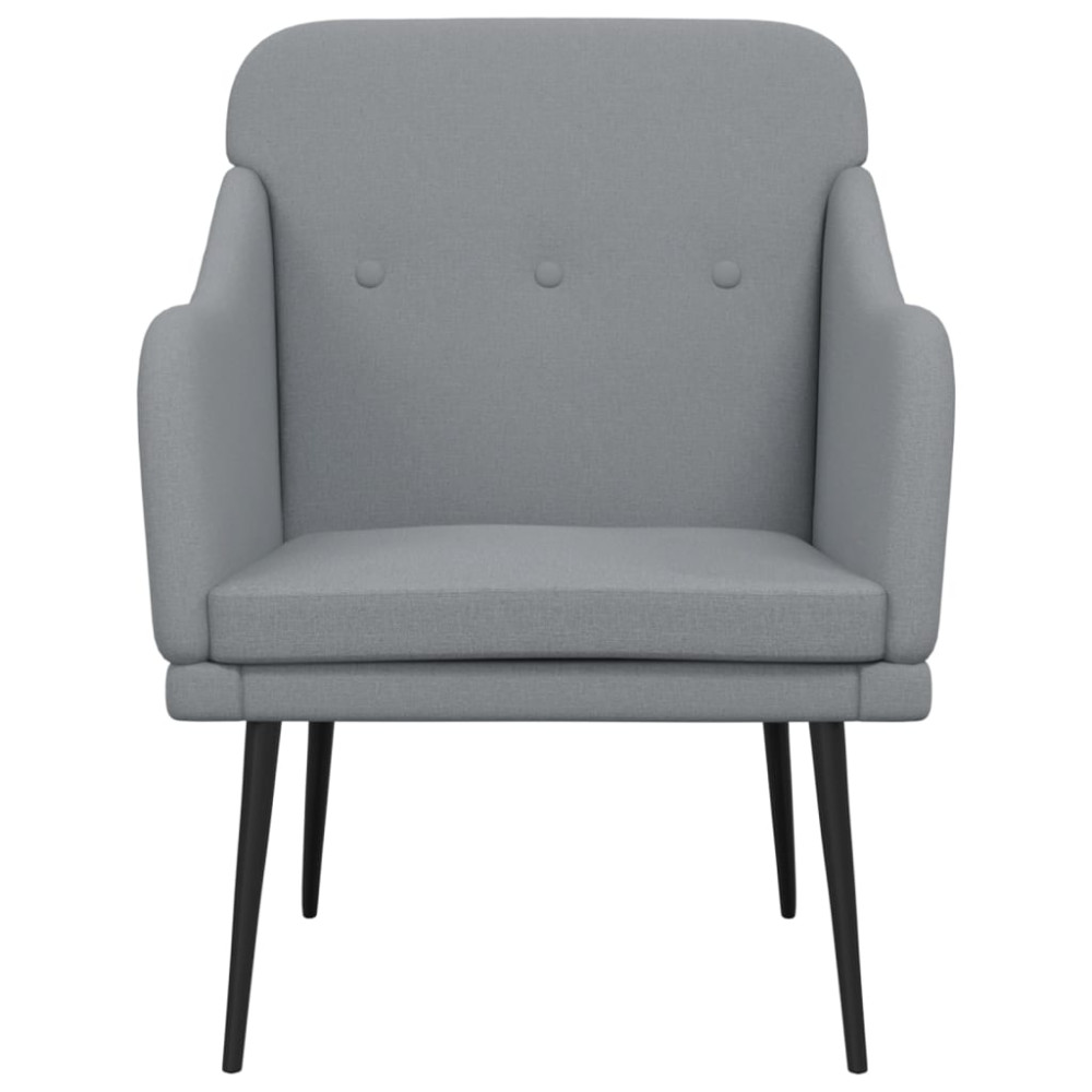 Produktbild för Fåtölj ljusgrå 63x76x80 cm tyg