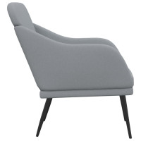 Produktbild för Fåtölj ljusgrå 63x76x80 cm tyg