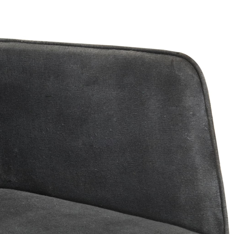 Produktbild för Gungstol svart vintage kanvas