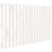 Produktbild för Väggmonterad huvudgavel vit 108x3x60 cm massiv furu