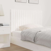 Produktbild för Väggmonterad huvudgavel vit 108x3x60 cm massiv furu