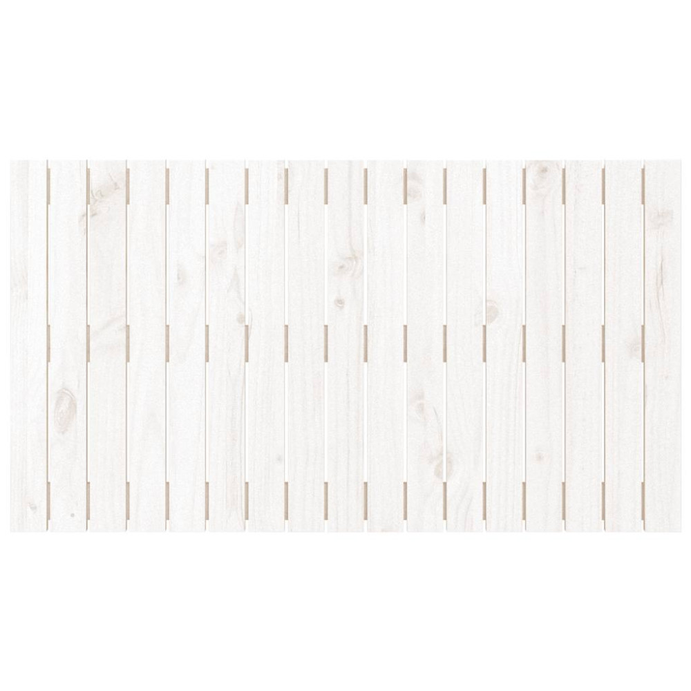 Produktbild för Väggmonterad huvudgavel vit 108x3x60 cm massiv furu