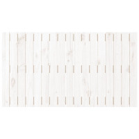 Produktbild för Väggmonterad huvudgavel vit 108x3x60 cm massiv furu
