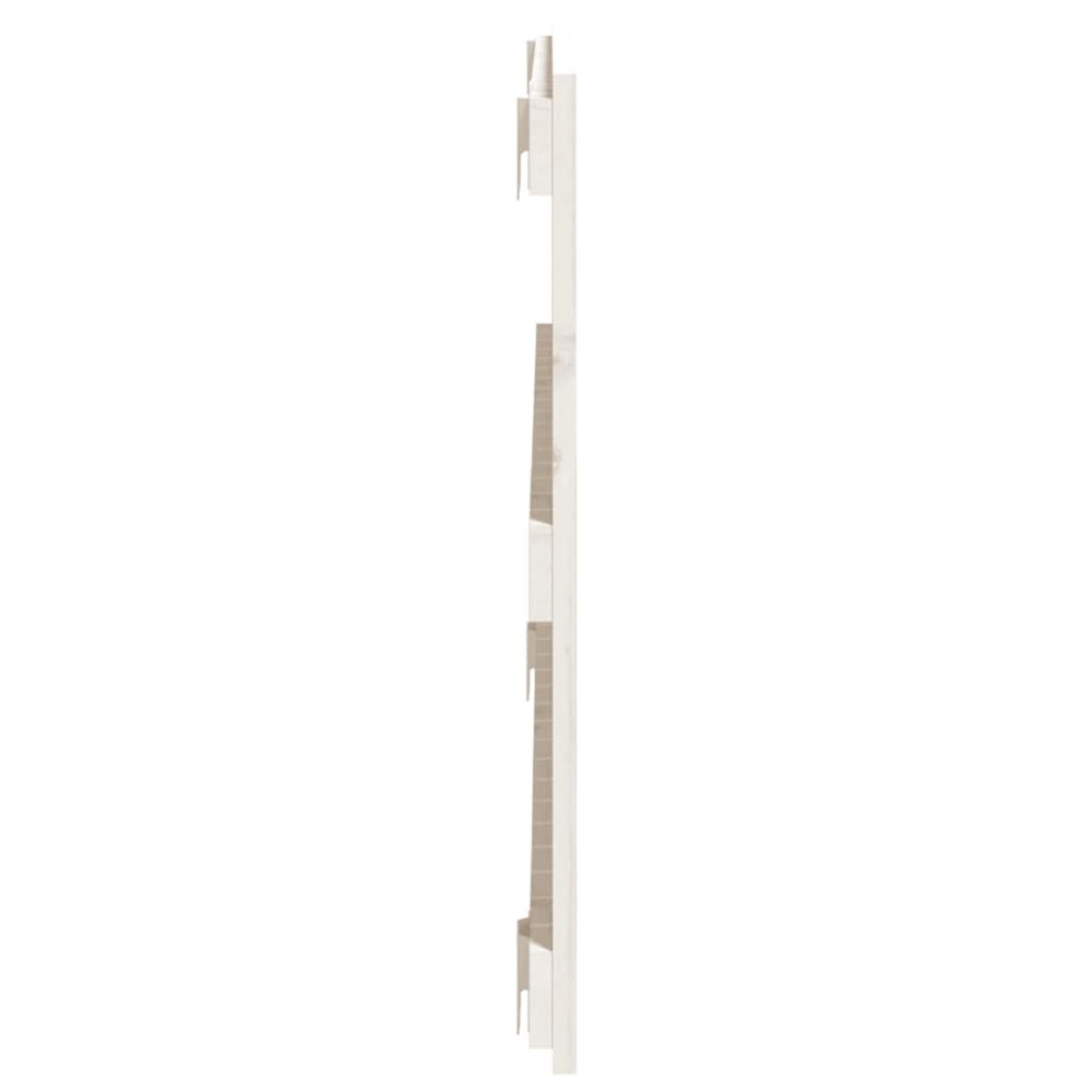 Produktbild för Väggmonterad huvudgavel vit 108x3x60 cm massiv furu